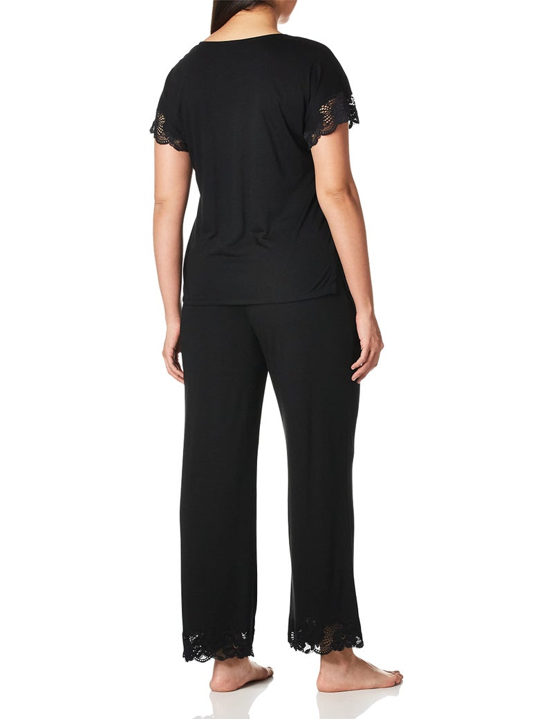 Natori Women's Zen Floral Pajama, Black, Medium - Image 2